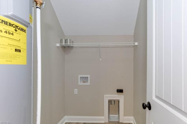 laundry area with hookup for a washing machine