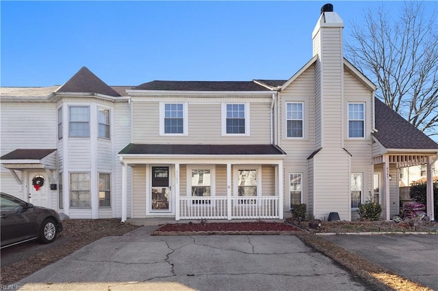 view of front of house with covered porch