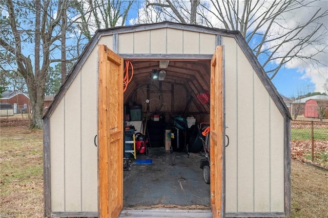 view of outbuilding