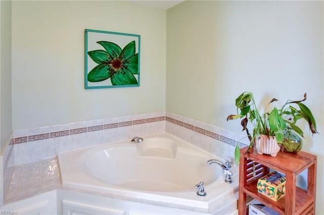 bathroom featuring a tub