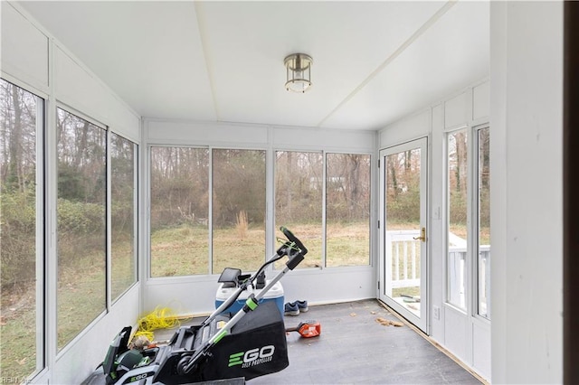 view of sunroom