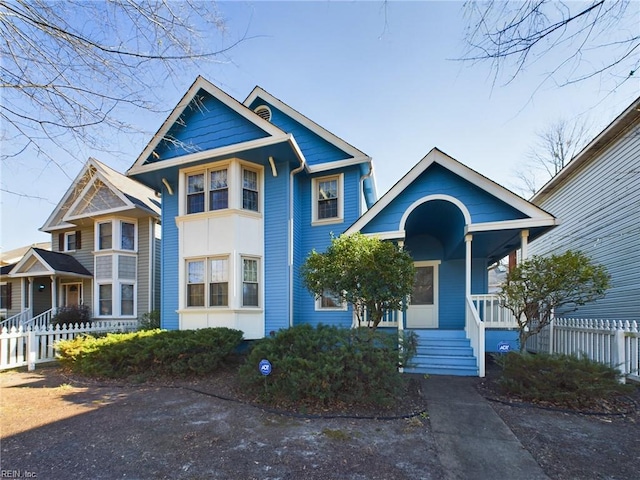 view of front of property with a porch