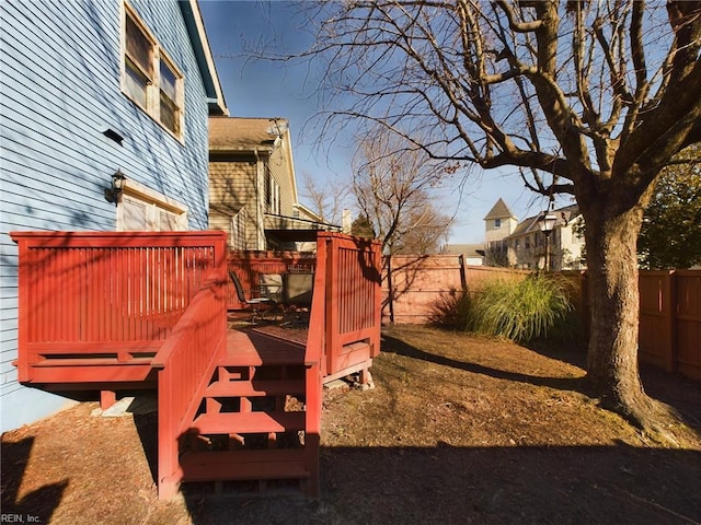 view of play area featuring a wooden deck