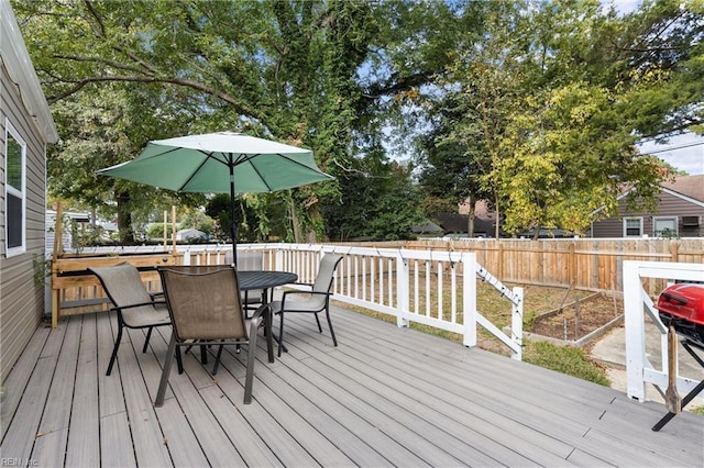 view of wooden deck