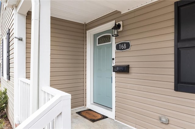 view of doorway to property