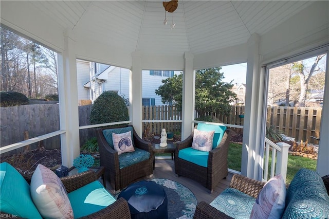 view of sunroom