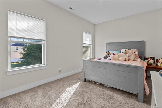 view of carpeted bedroom