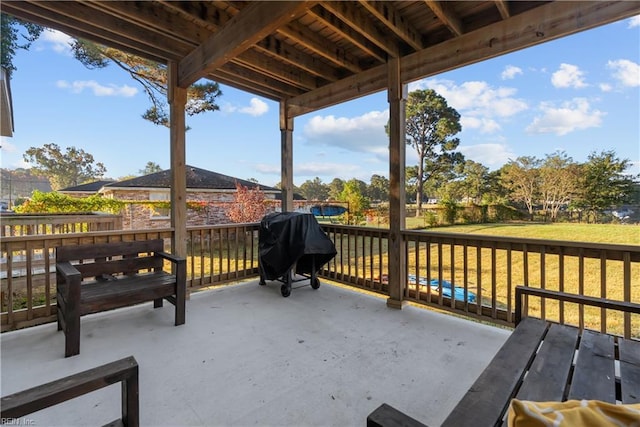 view of patio / terrace featuring grilling area