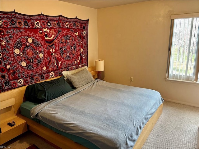 view of carpeted bedroom