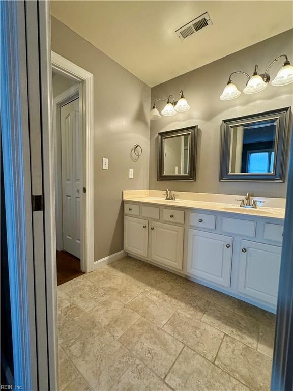 bathroom with vanity