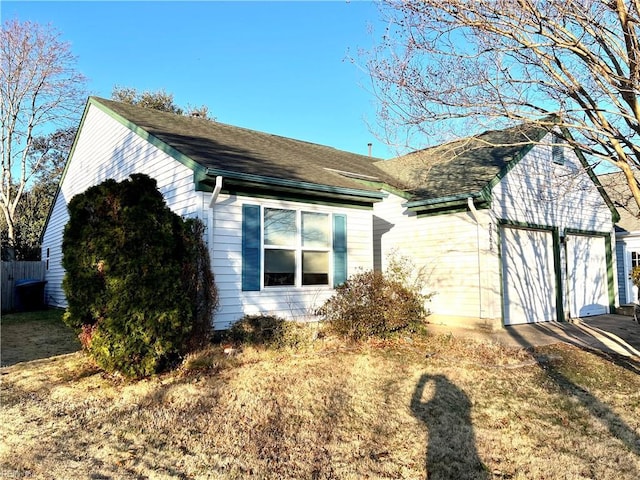 view of home's exterior featuring a garage