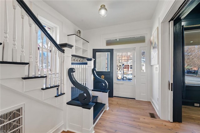 entryway featuring light wood-type flooring