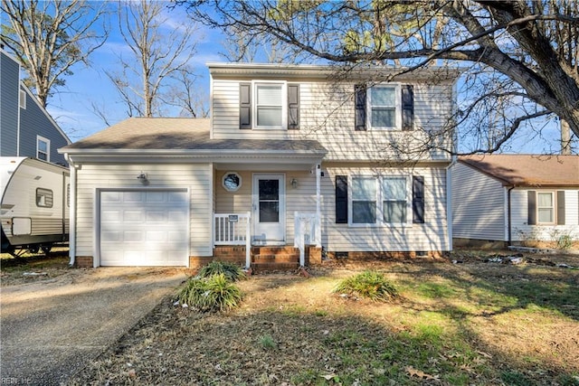 view of front of home with a garage