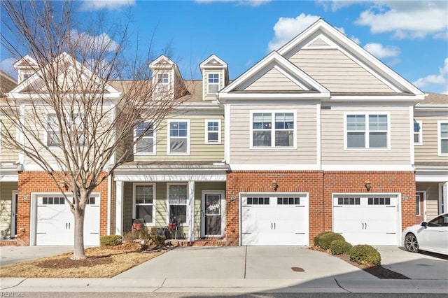 view of property featuring a garage