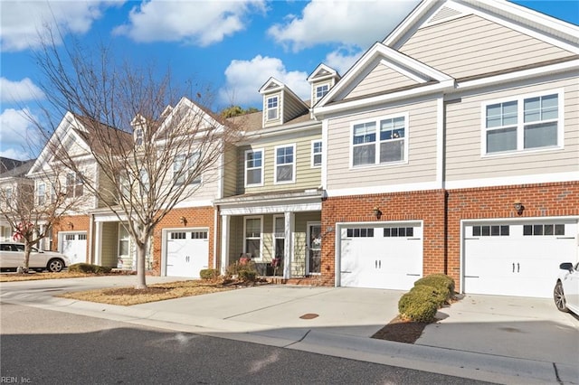 view of property with a garage