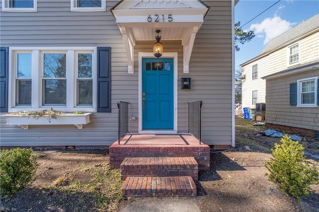 view of doorway to property