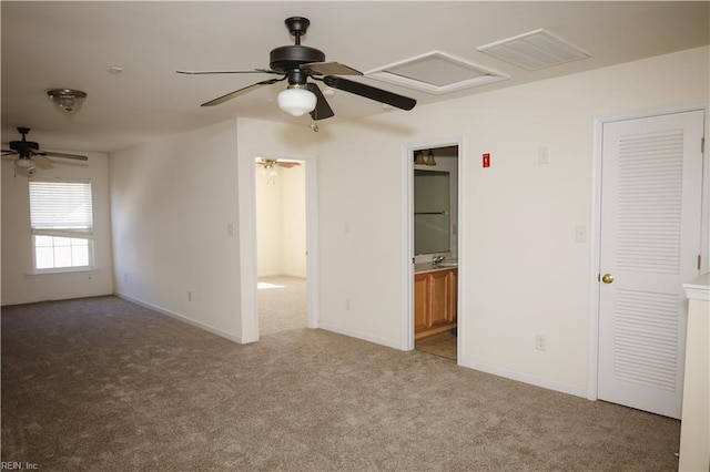 view of carpeted empty room