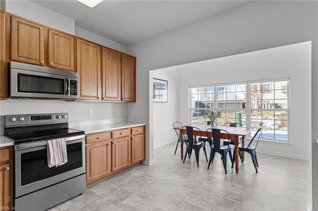 kitchen featuring appliances with stainless steel finishes