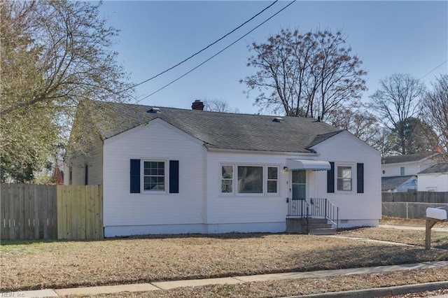 view of bungalow-style home