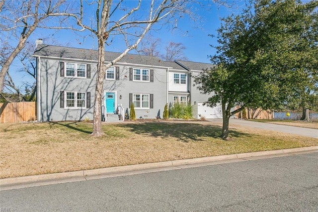 view of front of home with a front yard