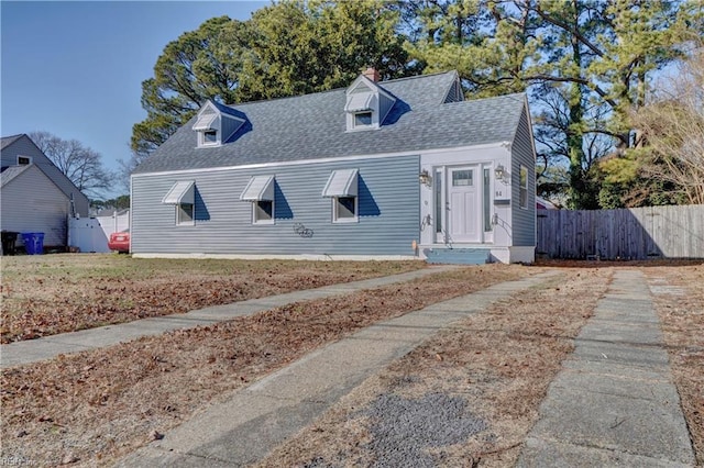 view of cape cod house