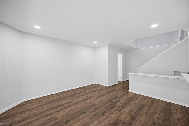 interior space featuring dark hardwood / wood-style flooring