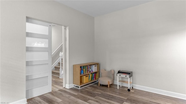 miscellaneous room featuring light hardwood / wood-style floors