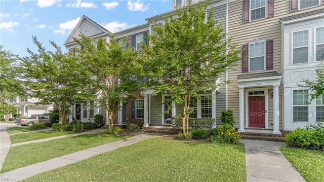 view of property with a front yard