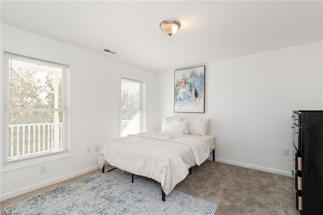 view of carpeted bedroom