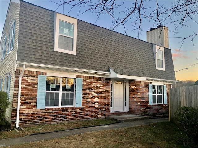 view of cape cod home