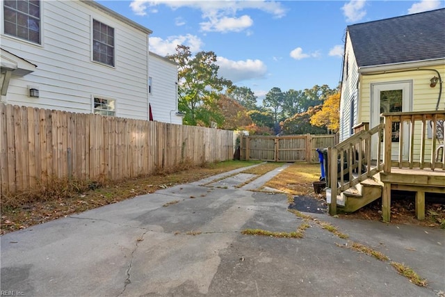 exterior space with a wooden deck