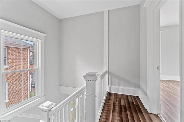 corridor featuring hardwood / wood-style flooring