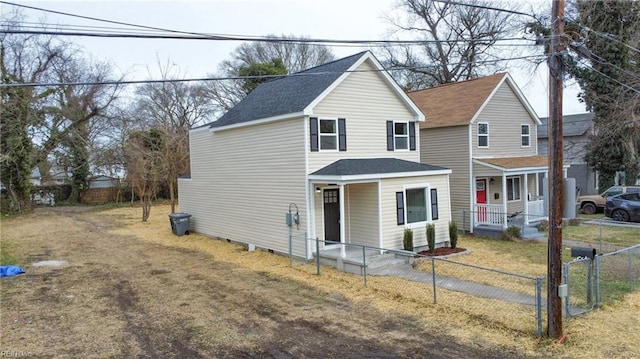 view of property featuring a porch