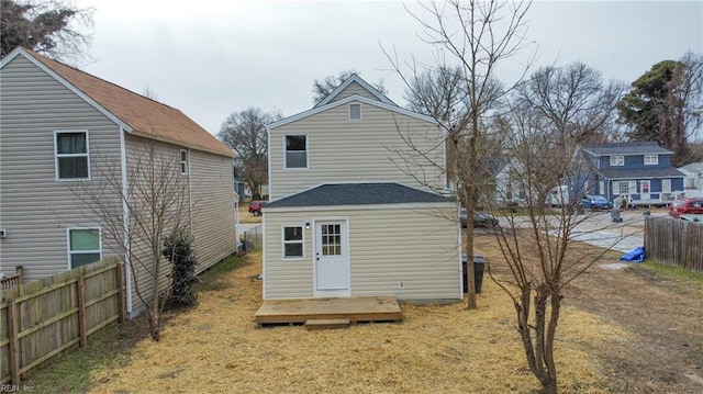 view of rear view of property