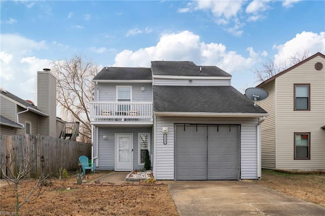 front of property with a balcony