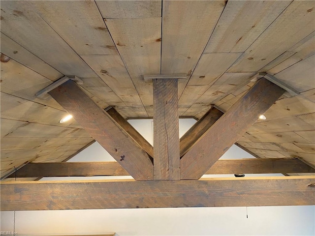 room details with wooden ceiling