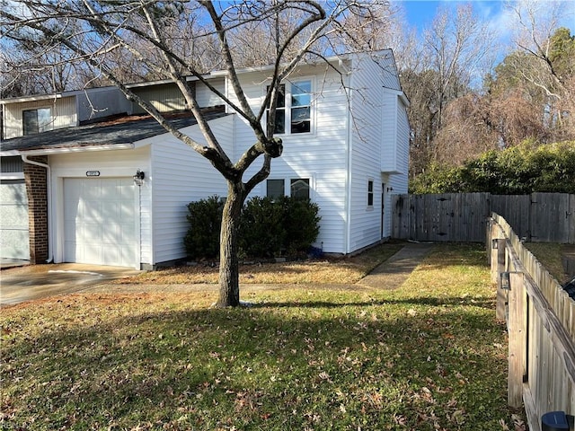 view of home's exterior featuring a yard