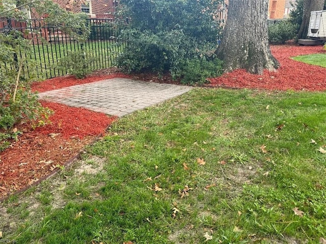 view of yard with a patio area