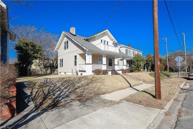 exterior space featuring covered porch