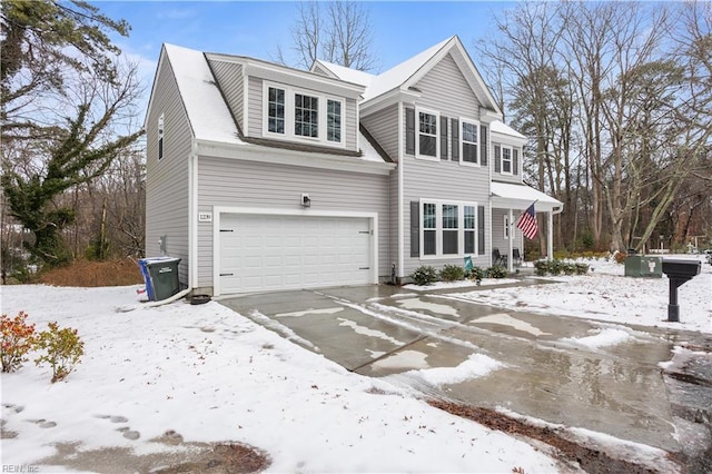 view of front of house featuring a garage