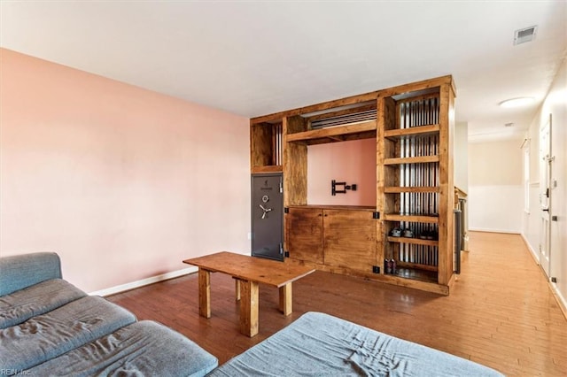 living room featuring wood-type flooring