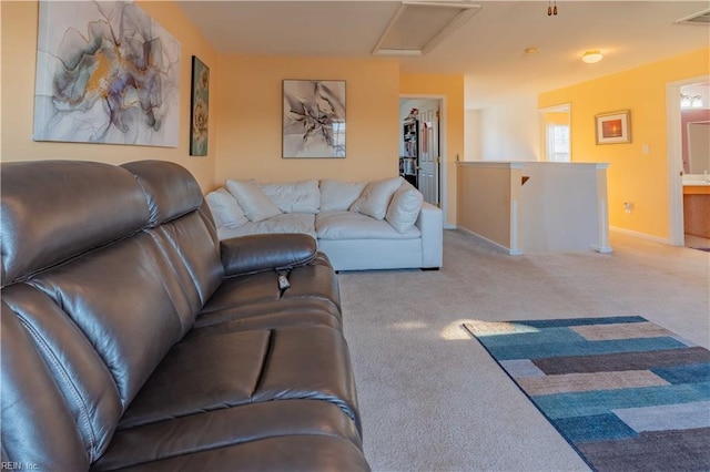 view of carpeted living room