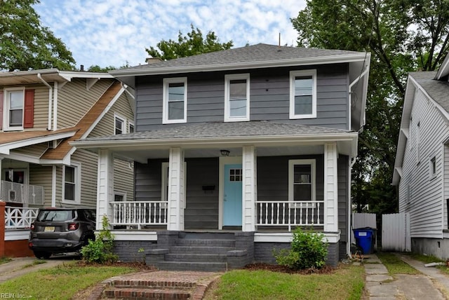 view of front of home with a porch