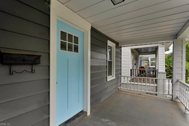 exterior space featuring covered porch