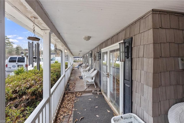 exterior space with covered porch