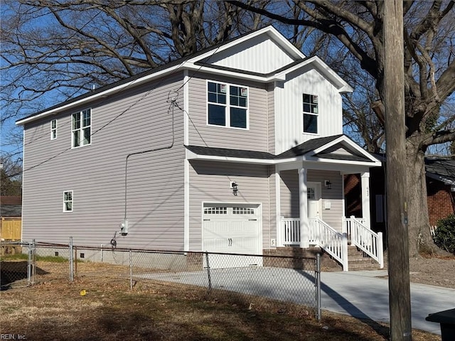 view of front facade with a garage