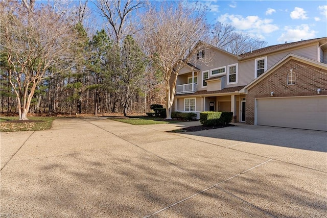 view of property featuring a garage