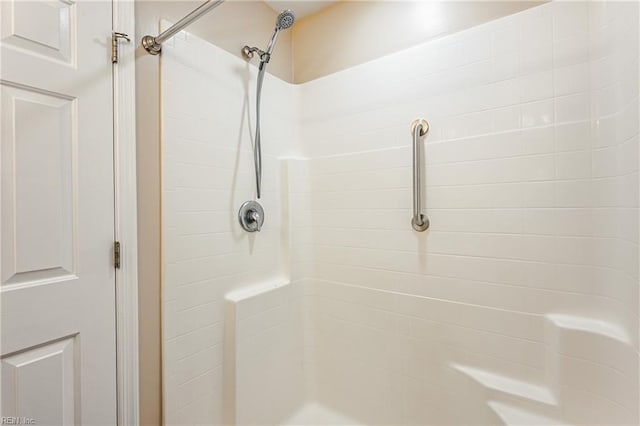 bathroom featuring a shower