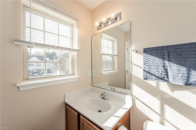 bathroom with vanity