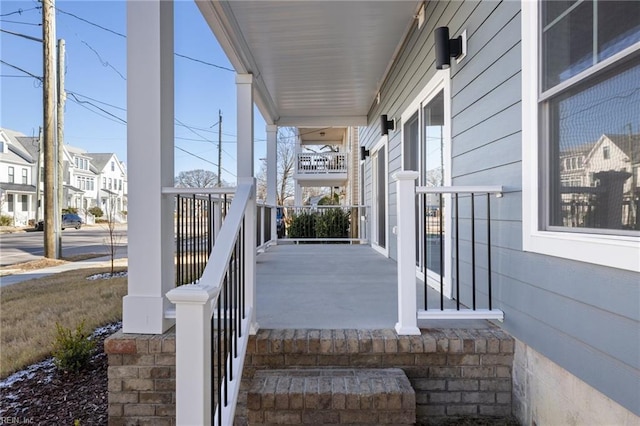 view of patio with covered porch